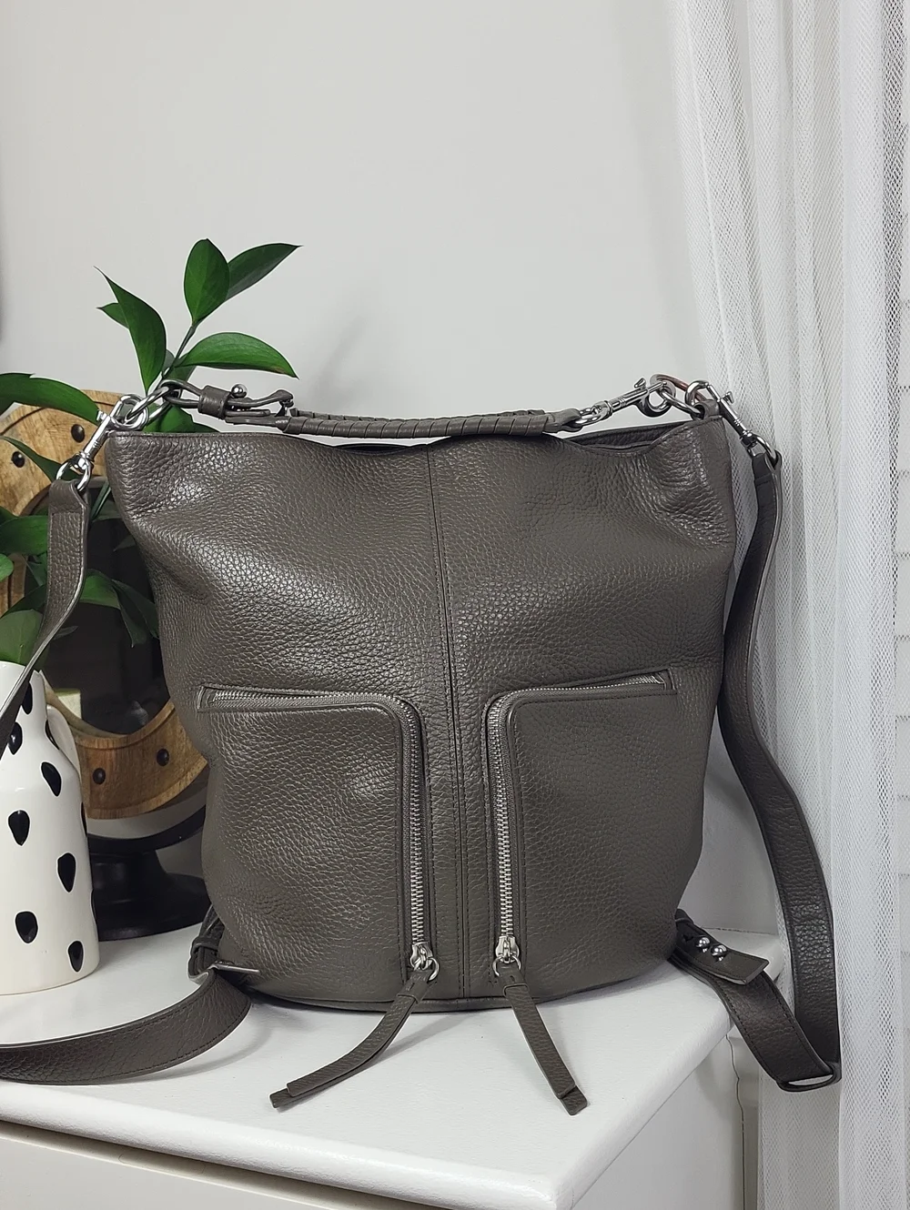 ALLSAINTS Fetch Leather convertible backpack